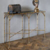Gilded Iron Faux Bamboo Console