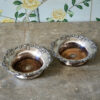 Pair of Silvered Wine Coasters
