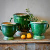 Green Glazed Terracotta Planters