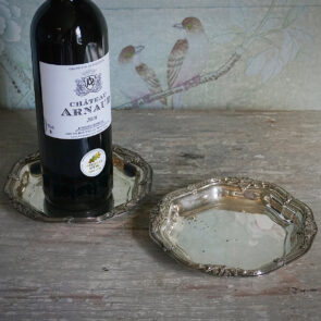 Pair of Silvered Wine Coasters