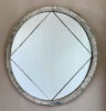 Round Painted French Mirror
