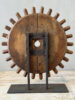 Large Mounted Wooden Cog