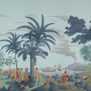 De Gournay Les Sauvages de la Mer Pacifique Wallpaper