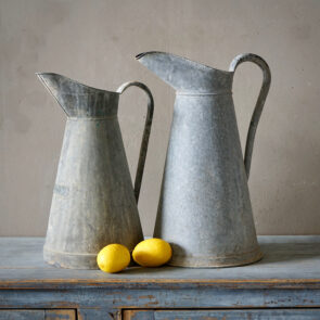 Vintage French Zinc Jugs