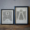 Pair of Framed Architectural Lithographs