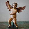 Carved Putto Cherub Statue