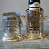 Silvered Wine Bottle Holders