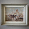 Oil Painting of a French Port Scene